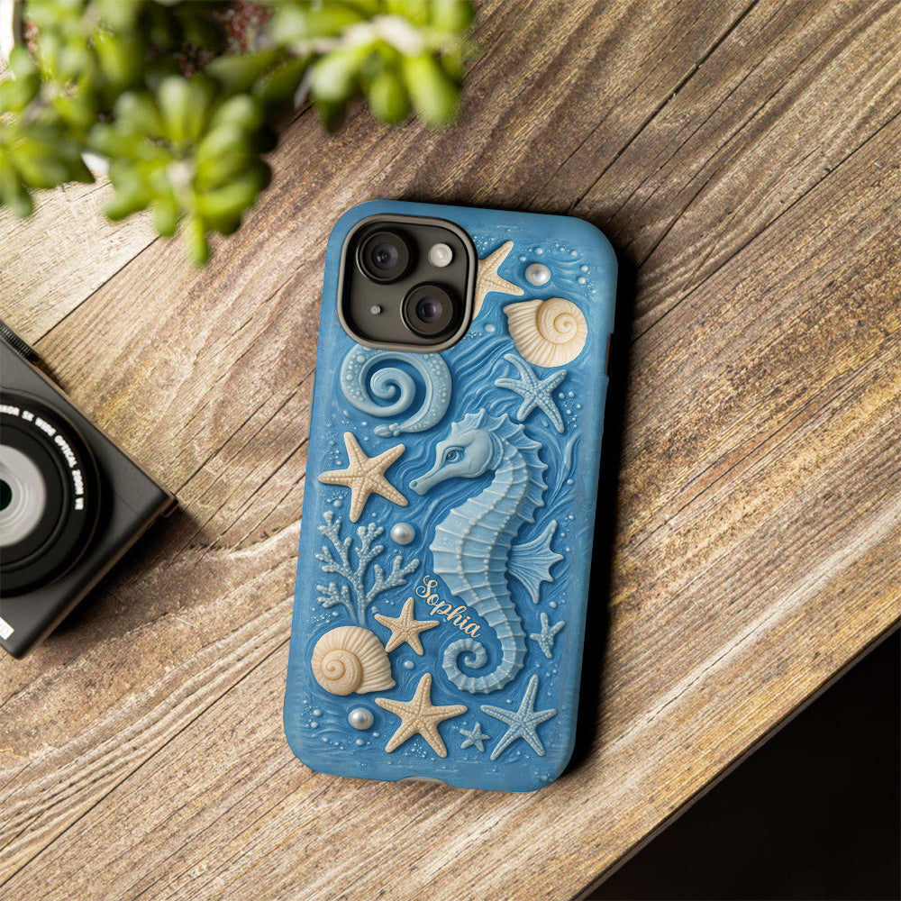 Juste une fille qui aime l'océan - Coque de téléphone personnalisée pour amoureux de la mer avec impression intégrale