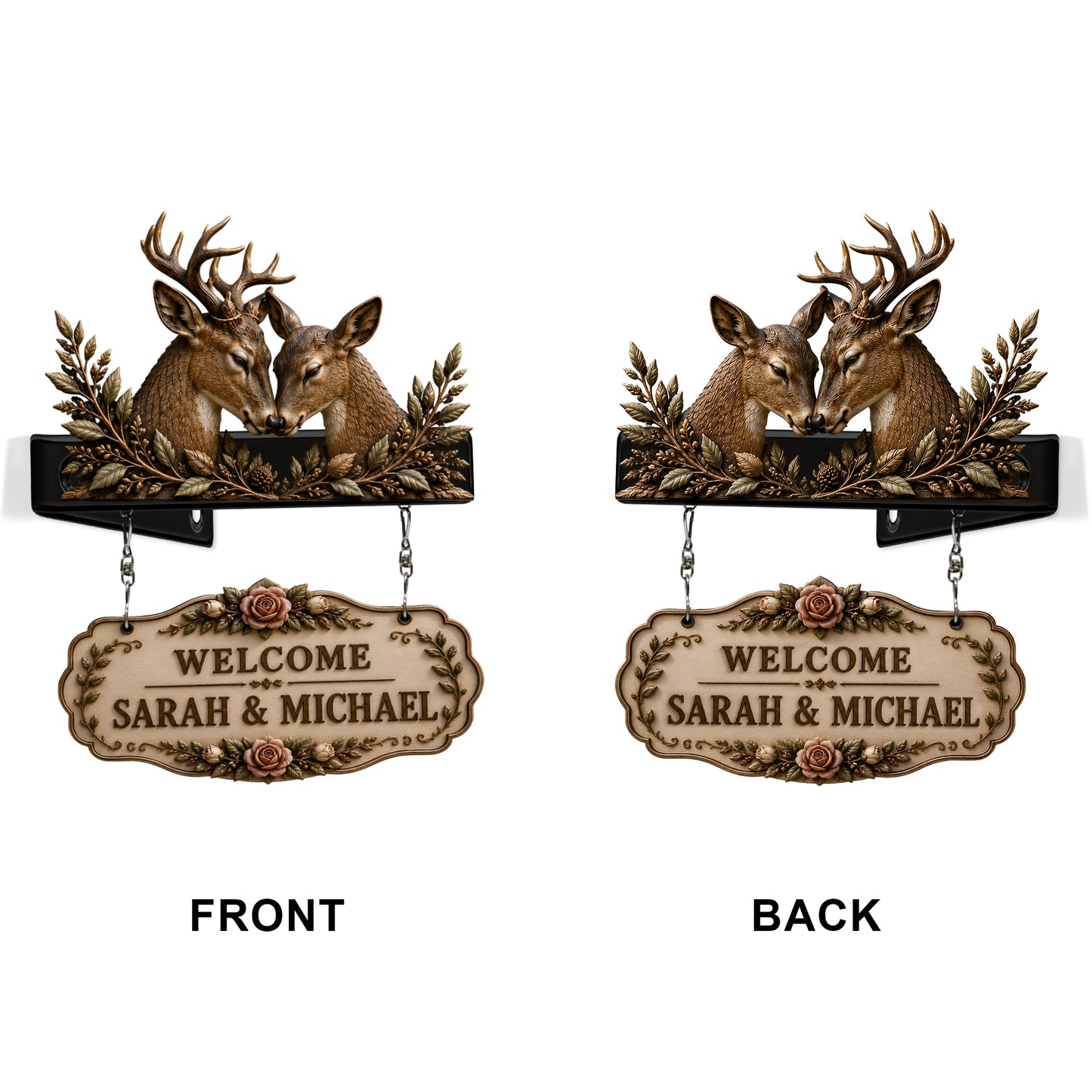Willkommen in unserem Zuhause - Personalisierte Jagd Holz Wandmontageschild