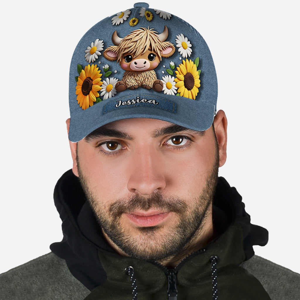 Niedliche Hochlandkuh - Personalisierte Hochlandkuh-Klassikerkappe