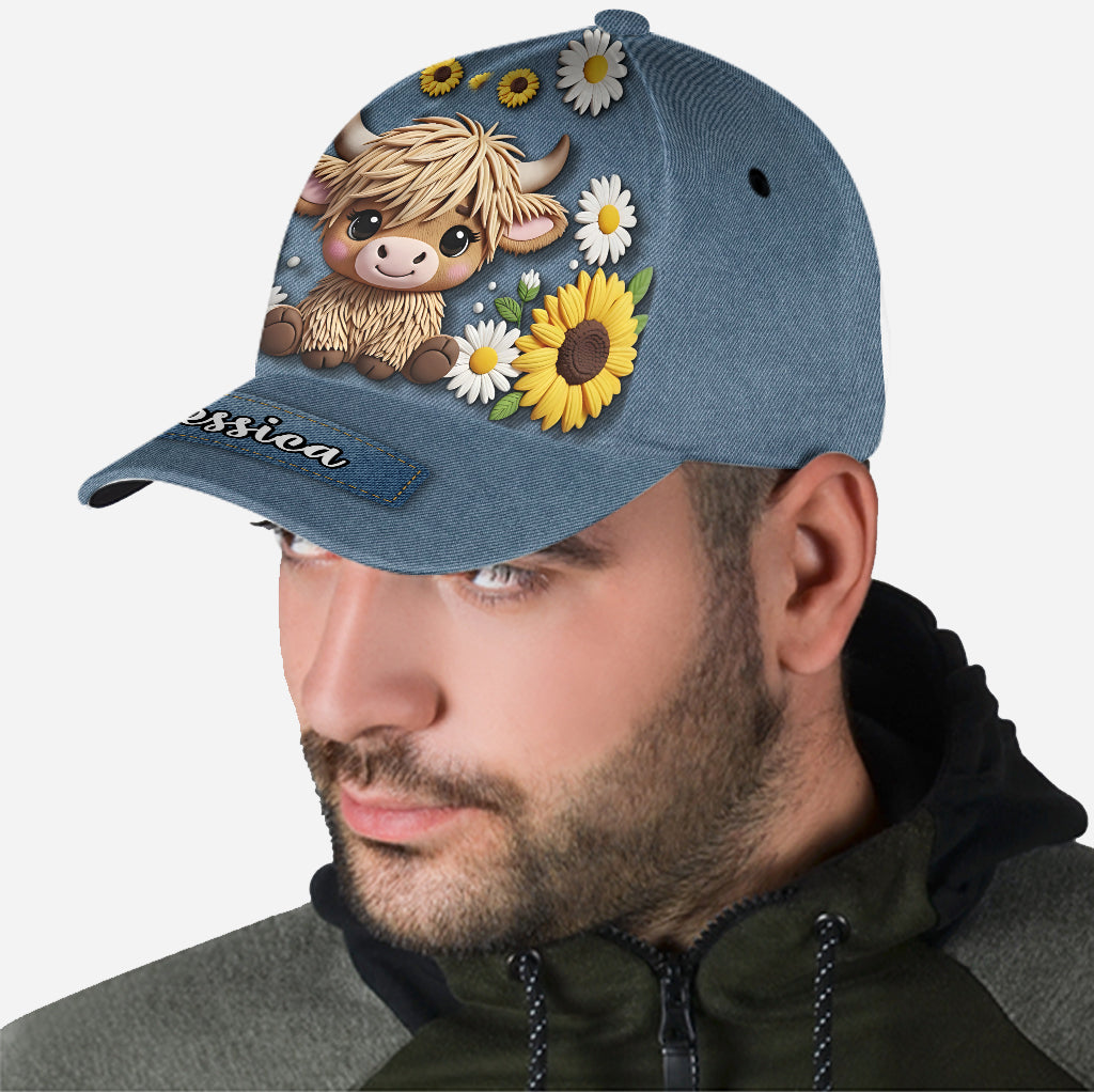 Niedliche Hochlandkuh - Personalisierte Hochlandkuh-Klassikerkappe