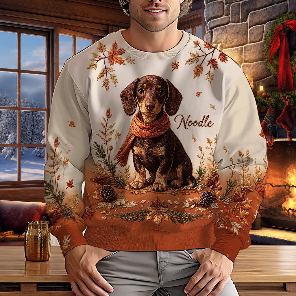 Fall Vibes - Personalized Dog Ugly Sweater