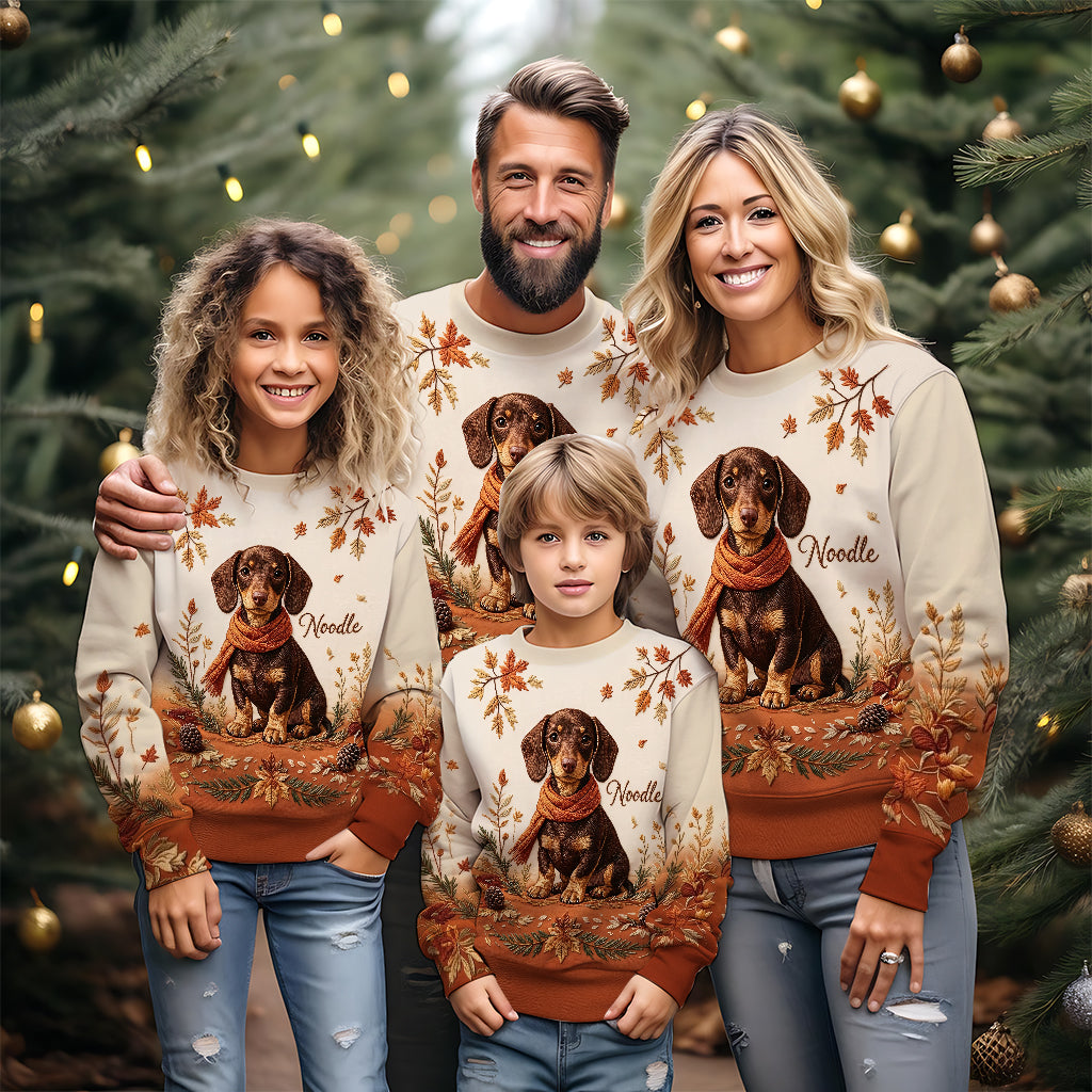 Fall Vibes - Personalized Dog Ugly Sweater