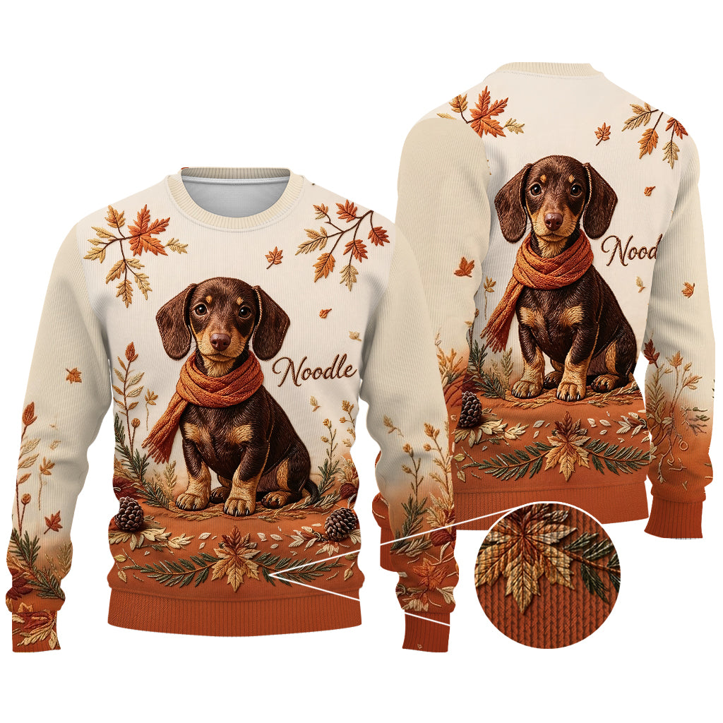 Fall Vibes - Personalized Dog Ugly Sweater