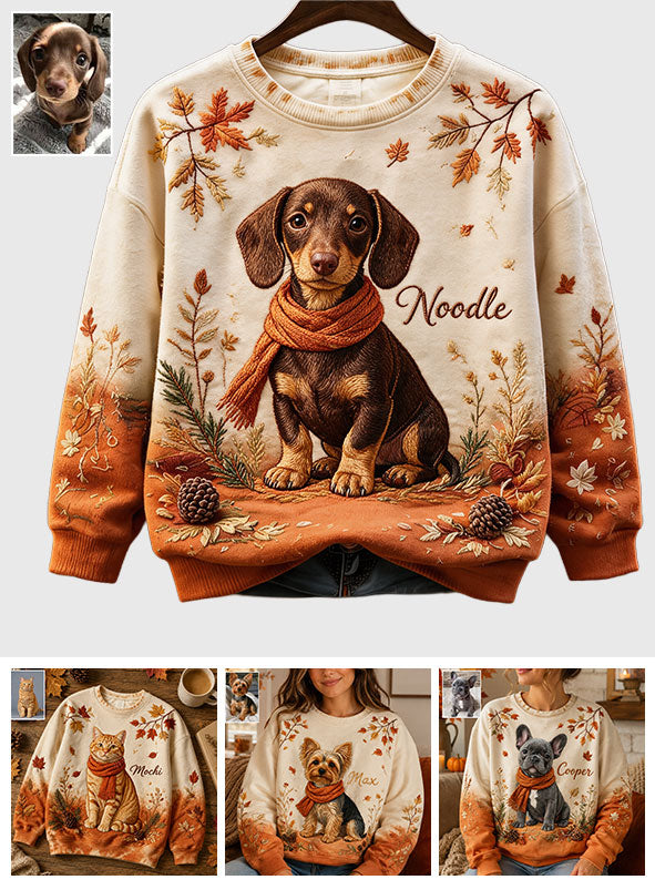 Fall Vibes - Personalized Dog Ugly Sweater