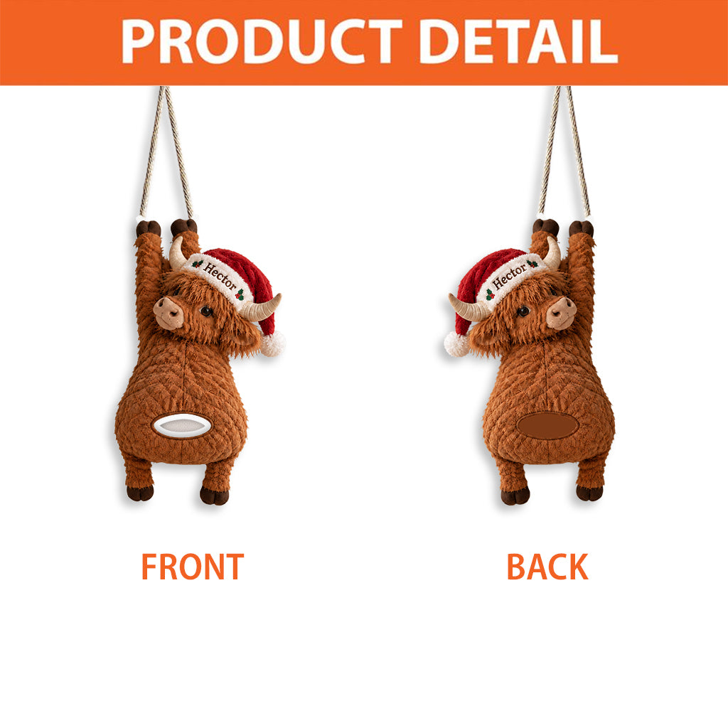 Christmas Highland Cow - Personalized Highland Cow Pull-Out Organizer