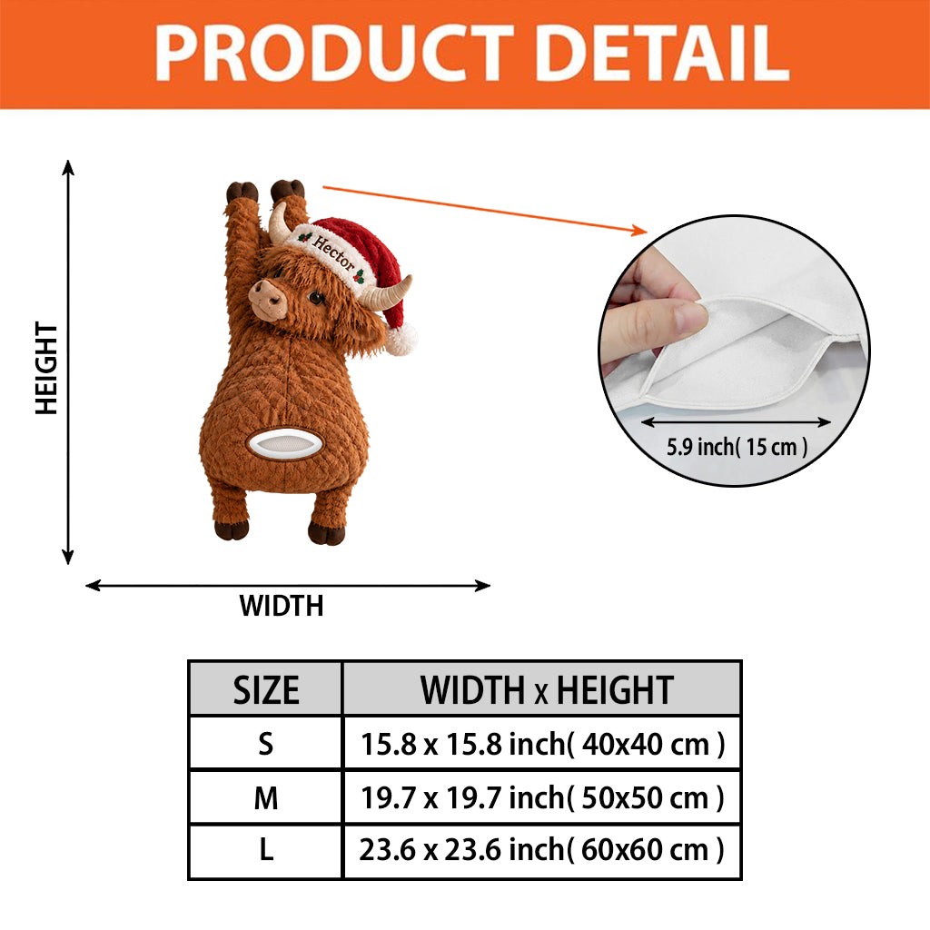 Christmas Highland Cow - Personalized Highland Cow Pull-Out Organizer