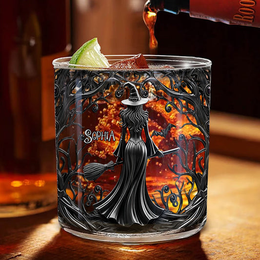 Whispering Witch - Personalized Witch Whiskey Glass