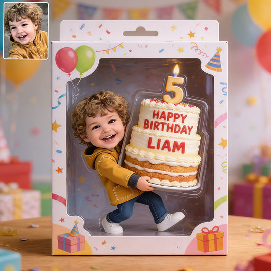 Joyeux Anniversaire - Boîte d'Affichage Acrylique Personnalisée