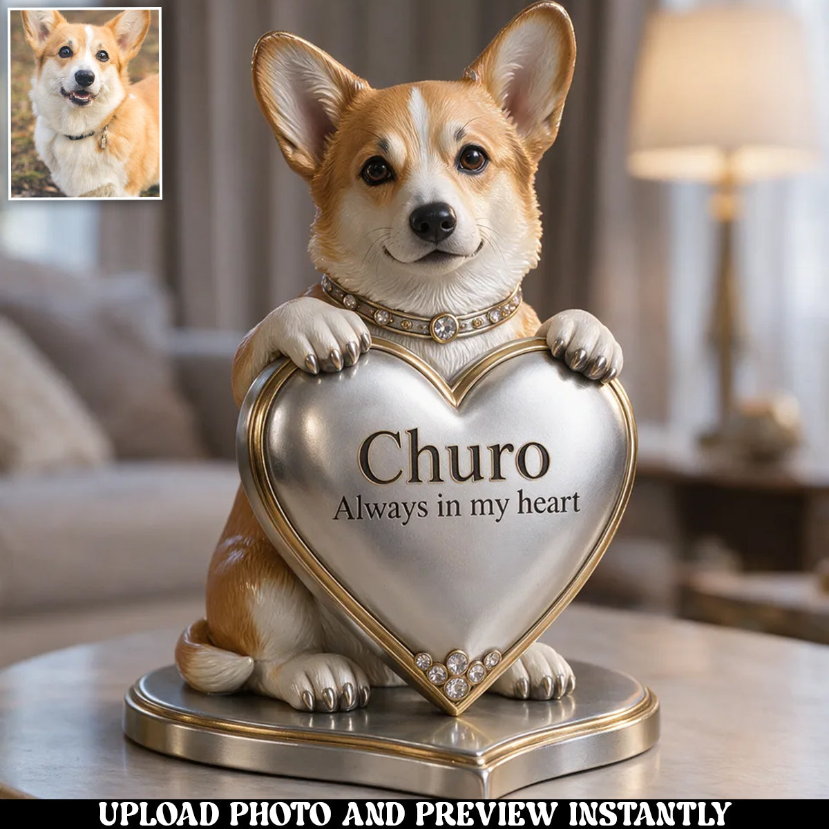 Cadeau Personnalisé pour Amoureux des Chiens, Portrait de Petit Animal, Cadeau Unique pour Parents de Chiens, Mémorial pour Animaux, Plaque Acrylique Personnalisée