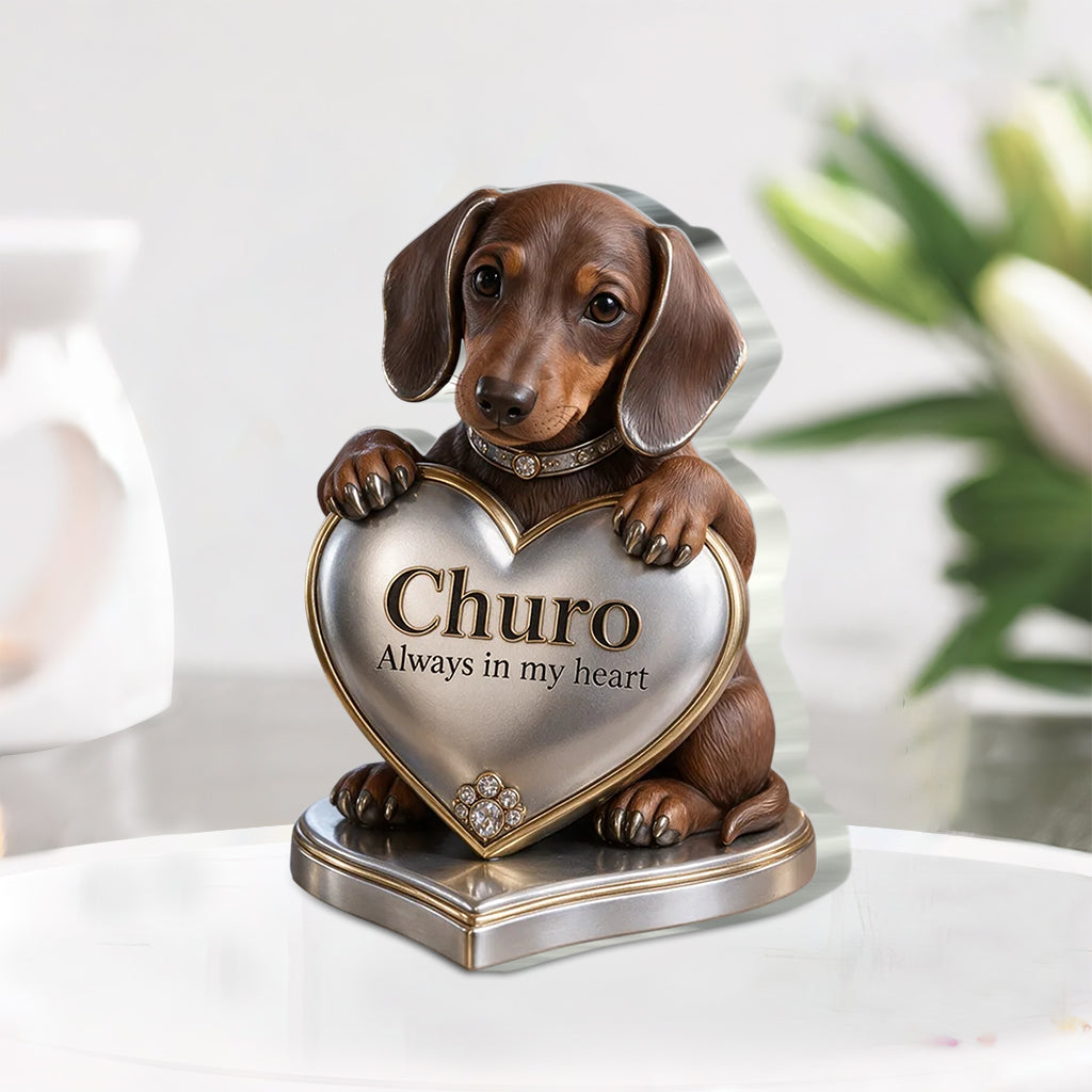 Cadeau Personnalisé pour Amoureux des Chiens, Portrait de Petit Animal, Cadeau Unique pour Parents de Chiens, Mémorial pour Animaux, Plaque Acrylique Personnalisée