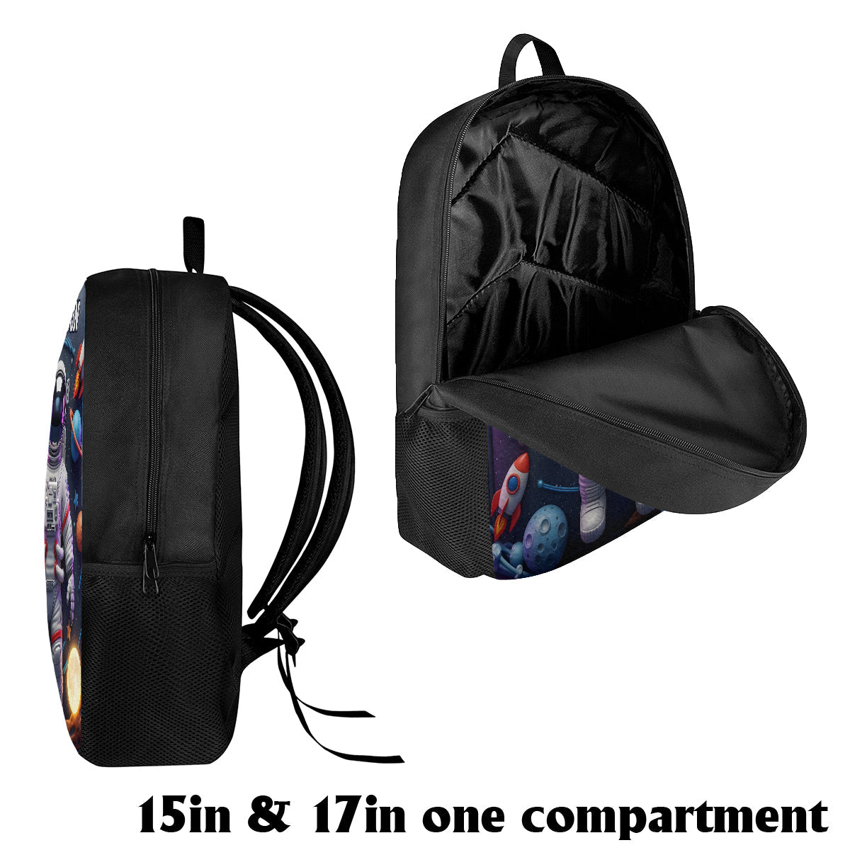 Astronaut und Weltraum – Personalisierter multifunktionaler Kinderrucksack