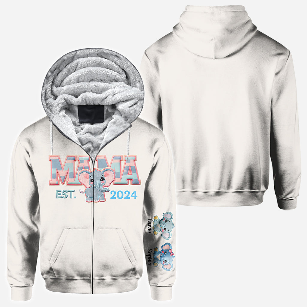 Mama Elephant - Personalized Mother All Over Shirt