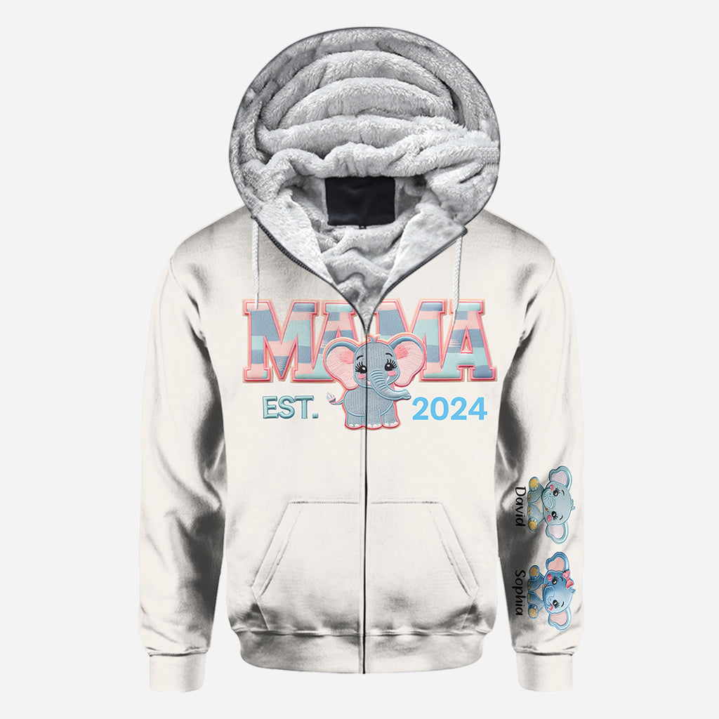 Mama Elephant - Personalized Mother All Over Shirt