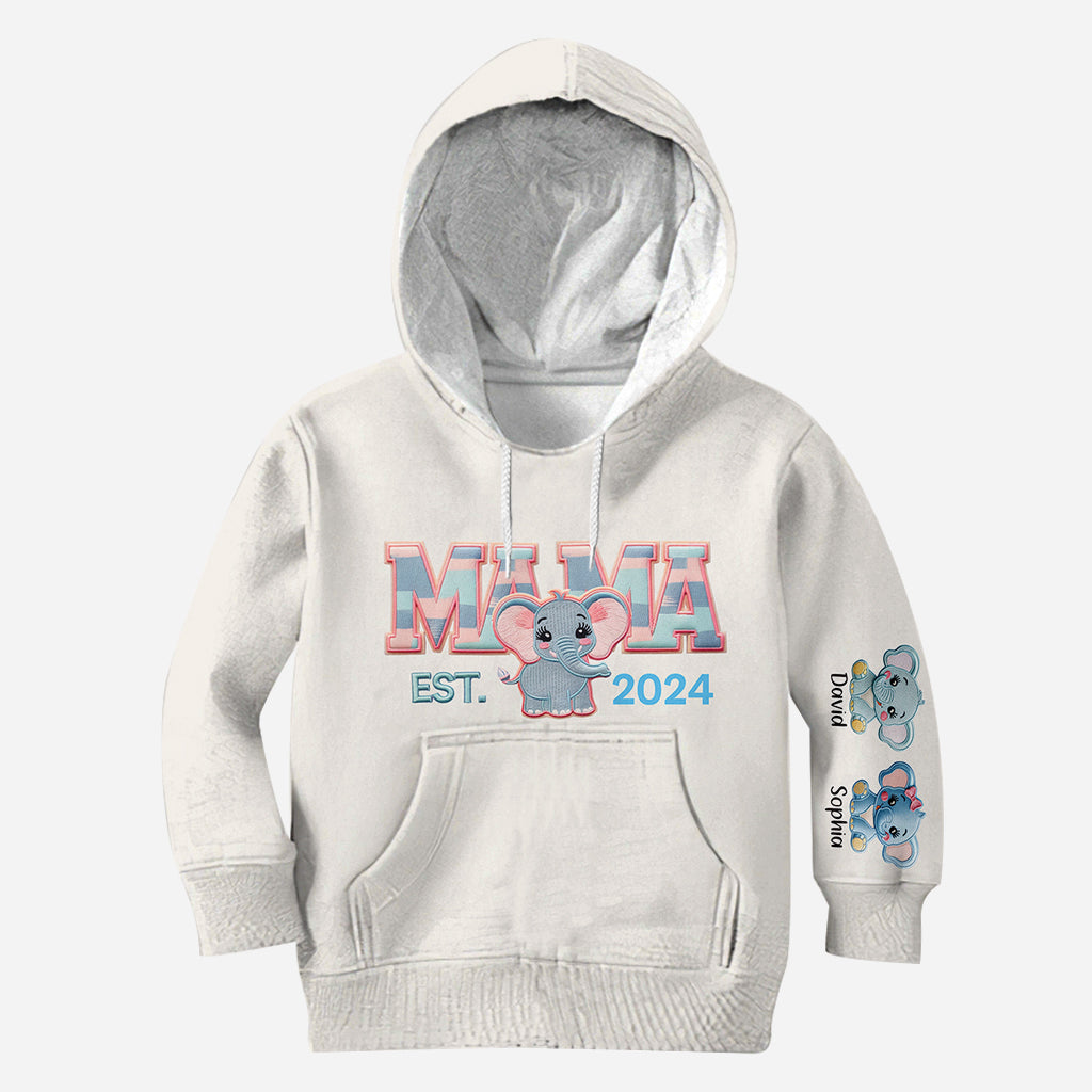 Mama Elephant - Personalized Mother All Over Shirt