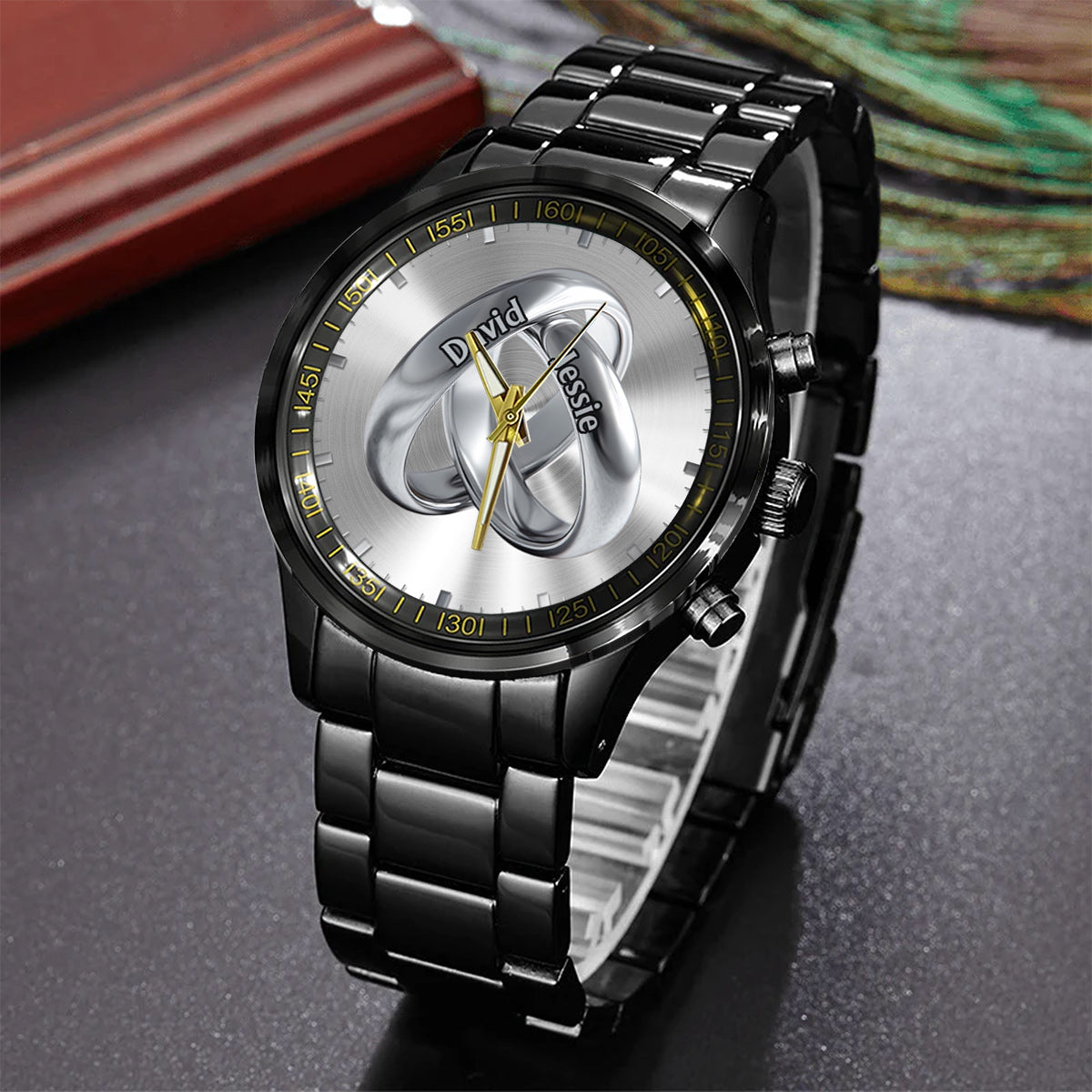 Time Of Love - Personalized Couple Hand Watch Set