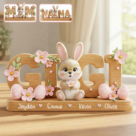 Grandma's Easter Magic - Personalized Grandma Custom Shaped Acrylic Plaque