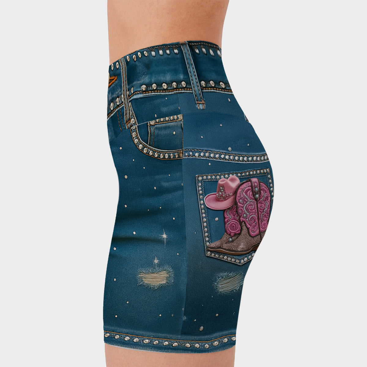 Cowgirl Era – Personalisierte Cowgirl-Radlerhosen mit hohem Bund