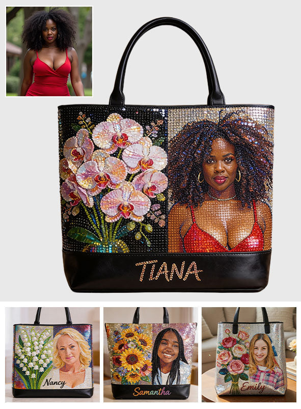 Sac Tote Personnalisé - Photo, Fleur - Amour de Soi
