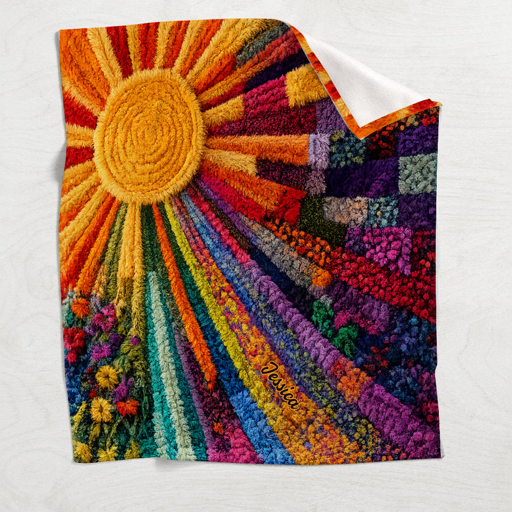 Live By The Sun - Personalized Hippie Blanket