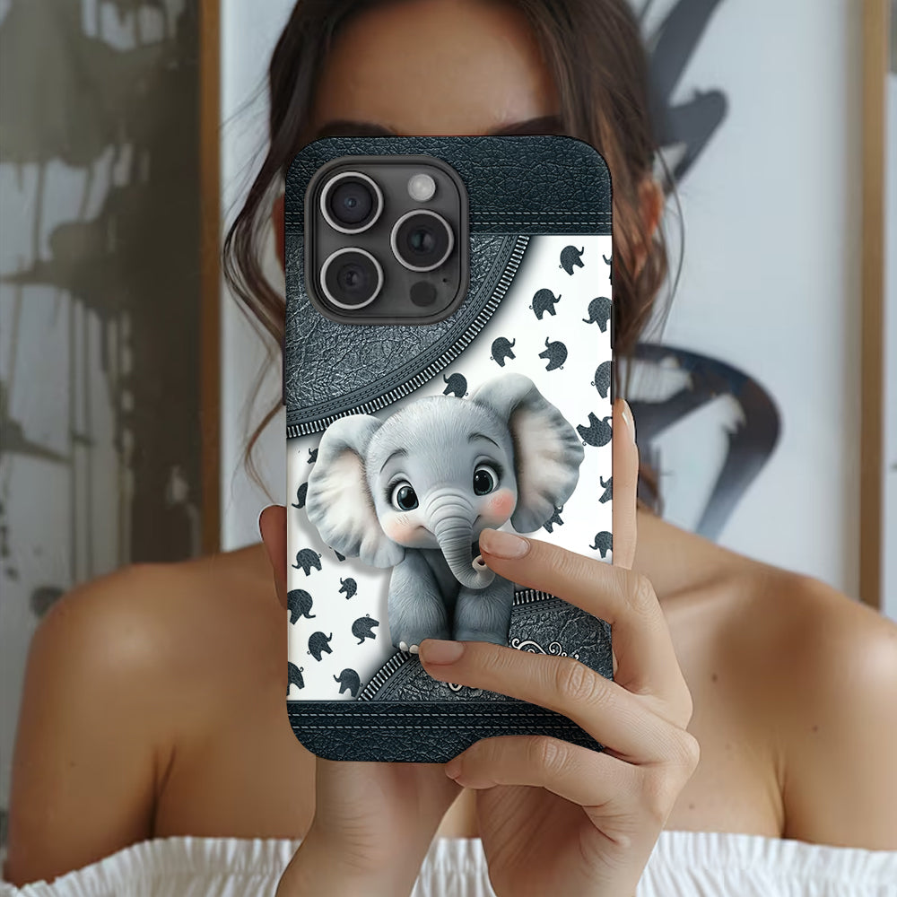 Niedlicher Babyelefant – Personalisierte Handyhülle mit Elefantenmotiv