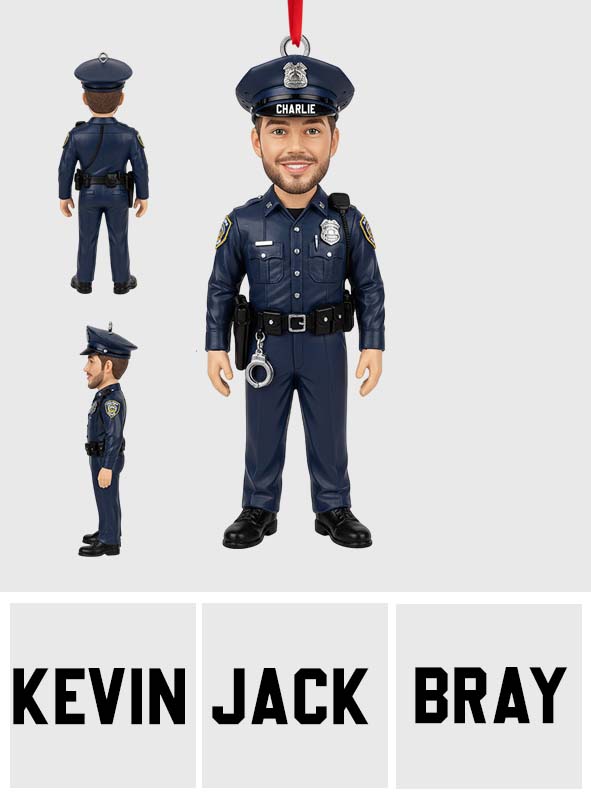 Fier d'être policier - Figurine de policier personnalisée en 3D