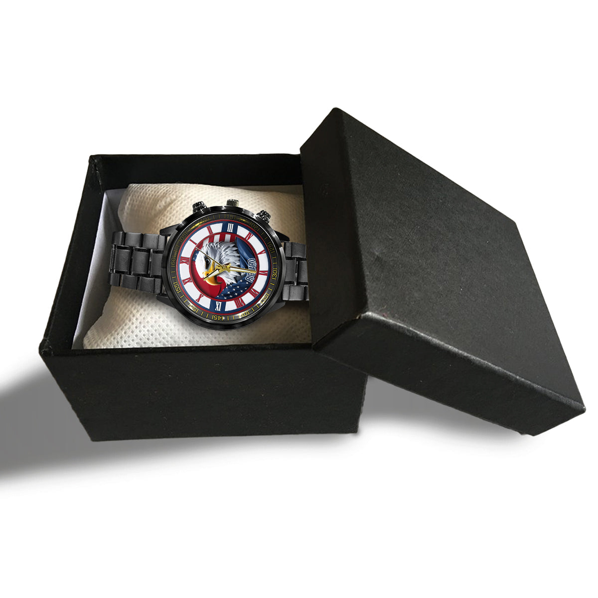 Terre de liberté - Montre-bracelet personnalisée Aigle à tête blanche