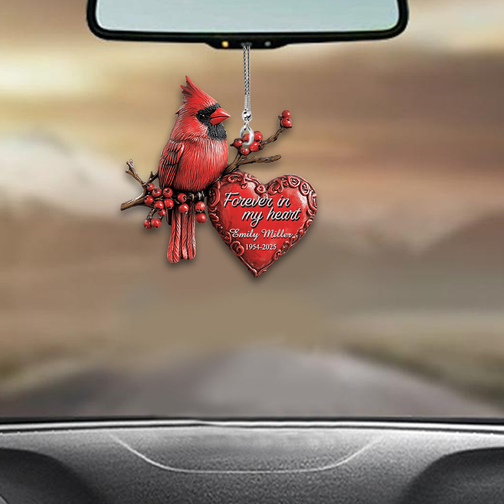 Forever In My Heart - Personalized Memorial Car Ornament
