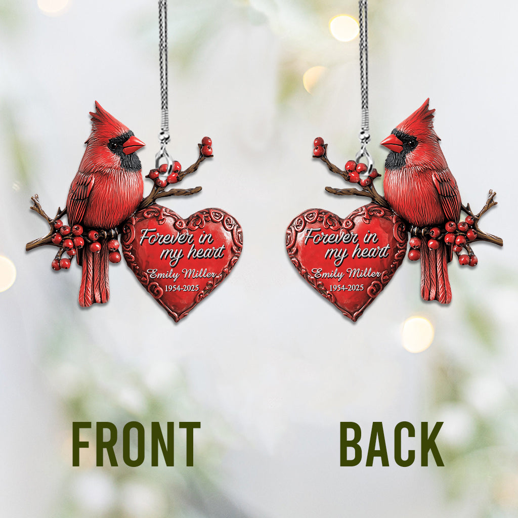 Forever In My Heart - Personalized Memorial Car Ornament