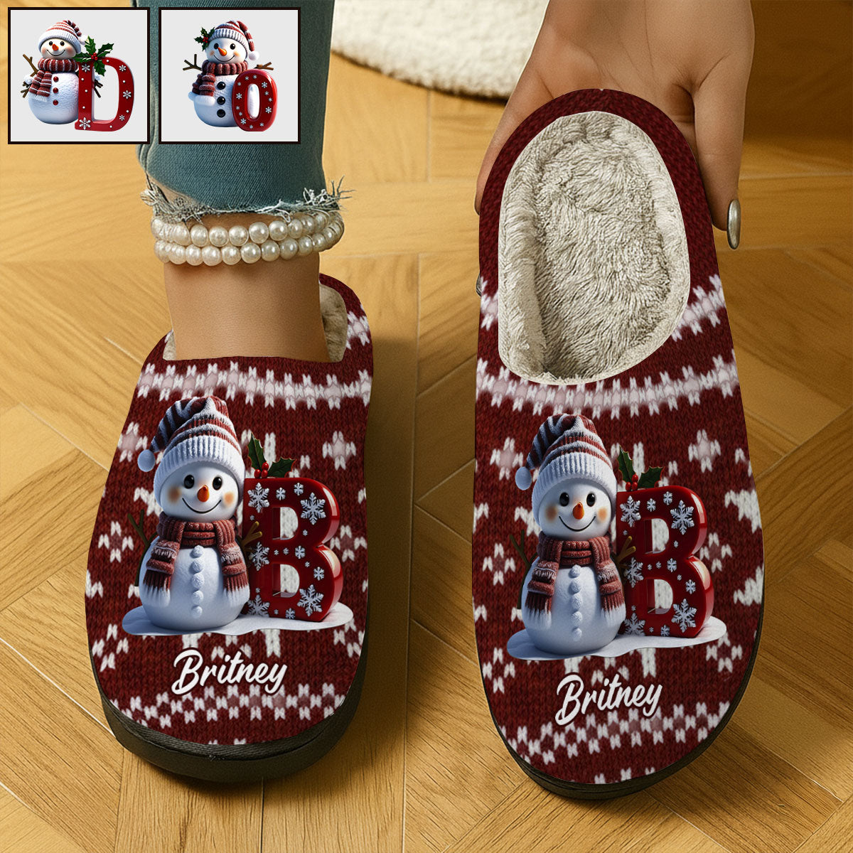 Frohe Weihnachten – Personalisierte Familienpantoffeln