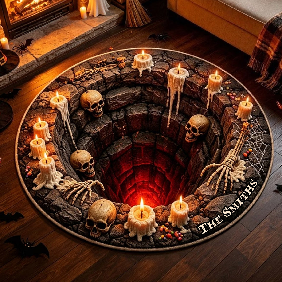 Halloween Vibes - Personalized Skull Non-Slip Tufted Rug