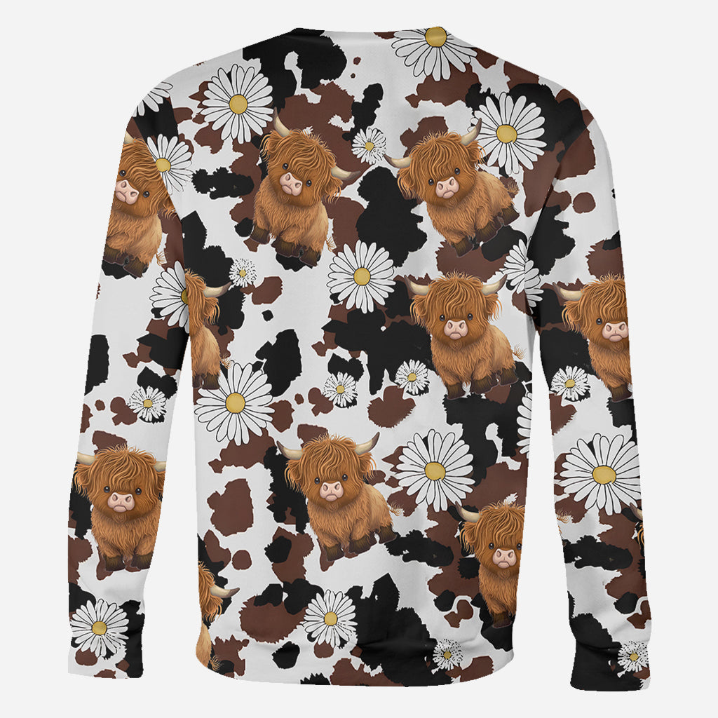 Liebe zum Hochlandrind - Personalisiertes T-Shirt mit Hochlandrind-Print