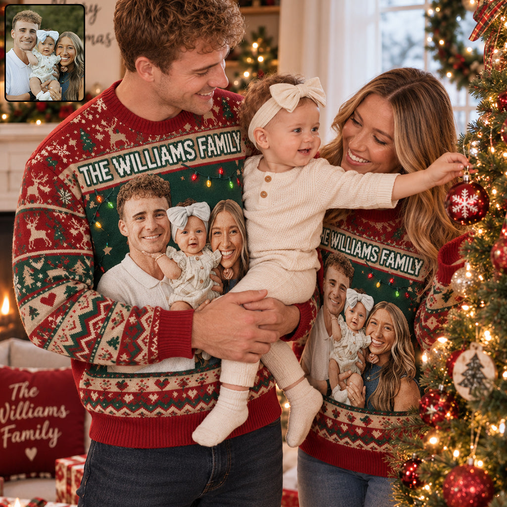 Noël - Pull de Famille Personnalisé Moche