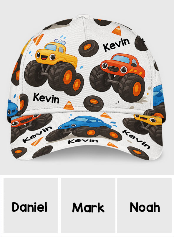 Monster Truck – Niedliches Kindergeschenk – Personalisierte klassische Kinderkappe