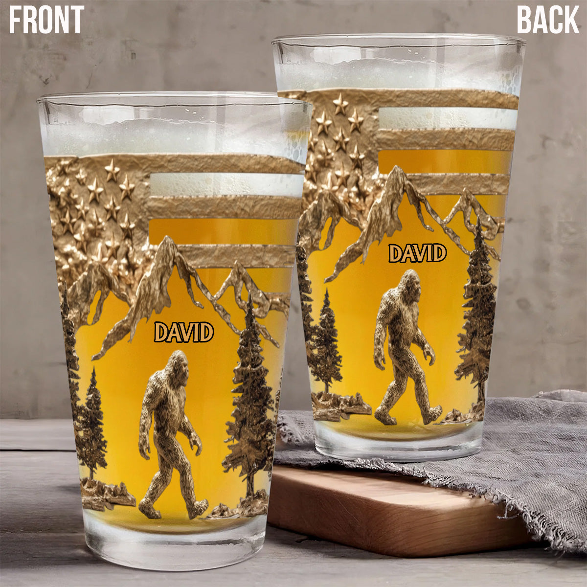 Sasquatch & Bier – Personalisiertes Bierglas