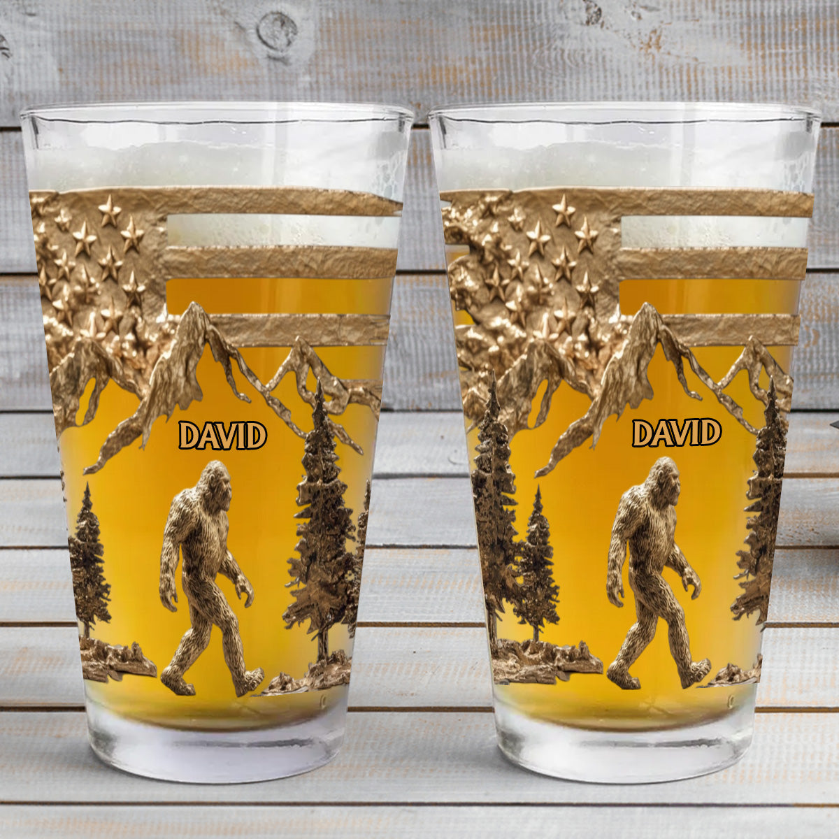 Sasquatch & Bier – Personalisiertes Bierglas