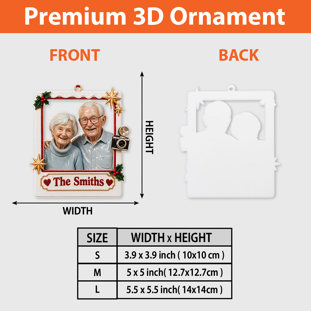 Christmas Decor, Couple Gift, Christmas Gift Idea - Personalized Couple Premium 3D Ornament