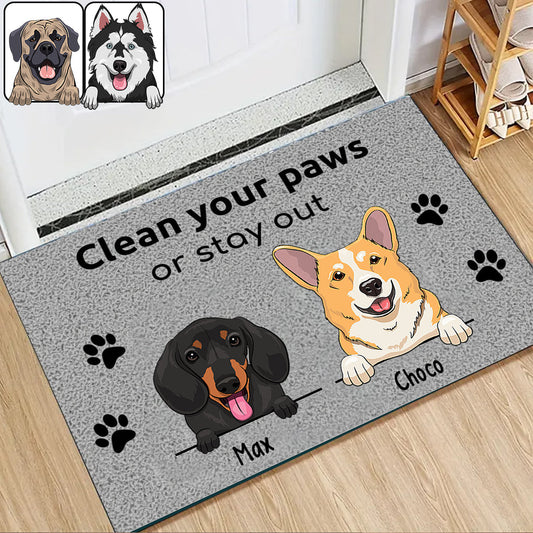 Pfoten putzen oder draußen bleiben – personalisierte Hunde-Fußmatte