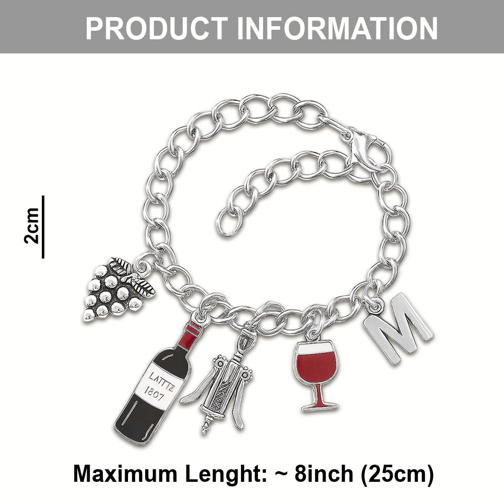 Weinliebe – Personalisiertes Weinarmband mit Anhängern
