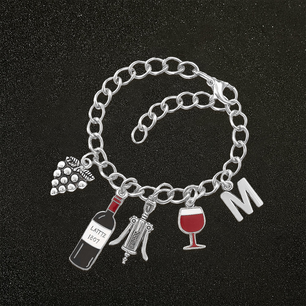 Weinliebe – Personalisiertes Weinarmband mit Anhängern