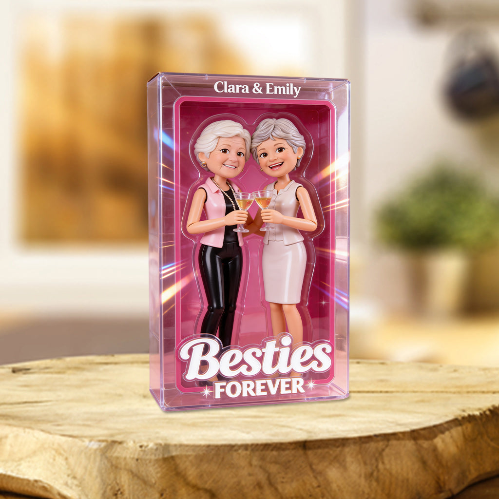 Bestie Gift, Doll-Style - Personalized Bestie Custom Shaped Acrylic Plaque