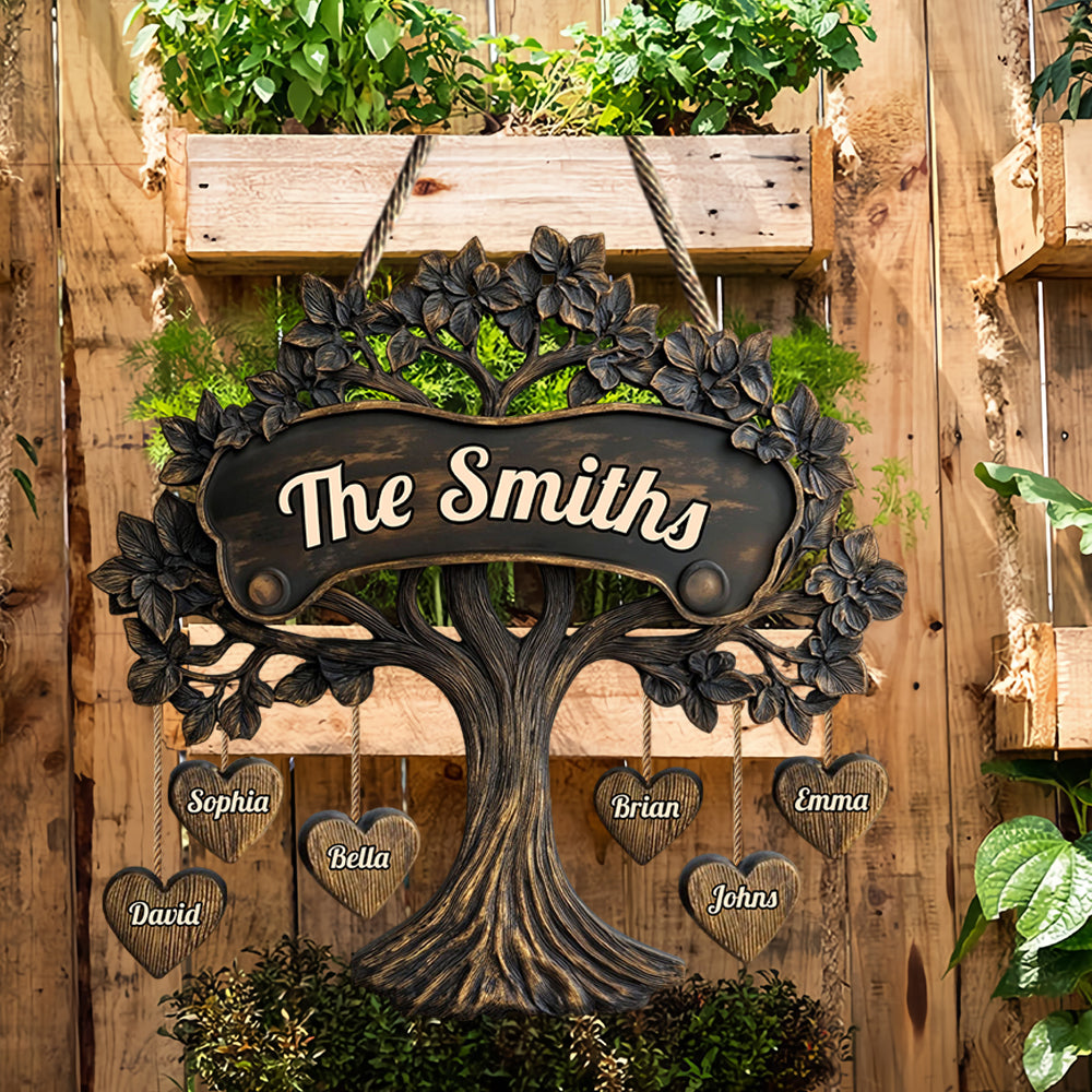 Stammbaum – Personalisiertes Familienschild aus Palettenholz