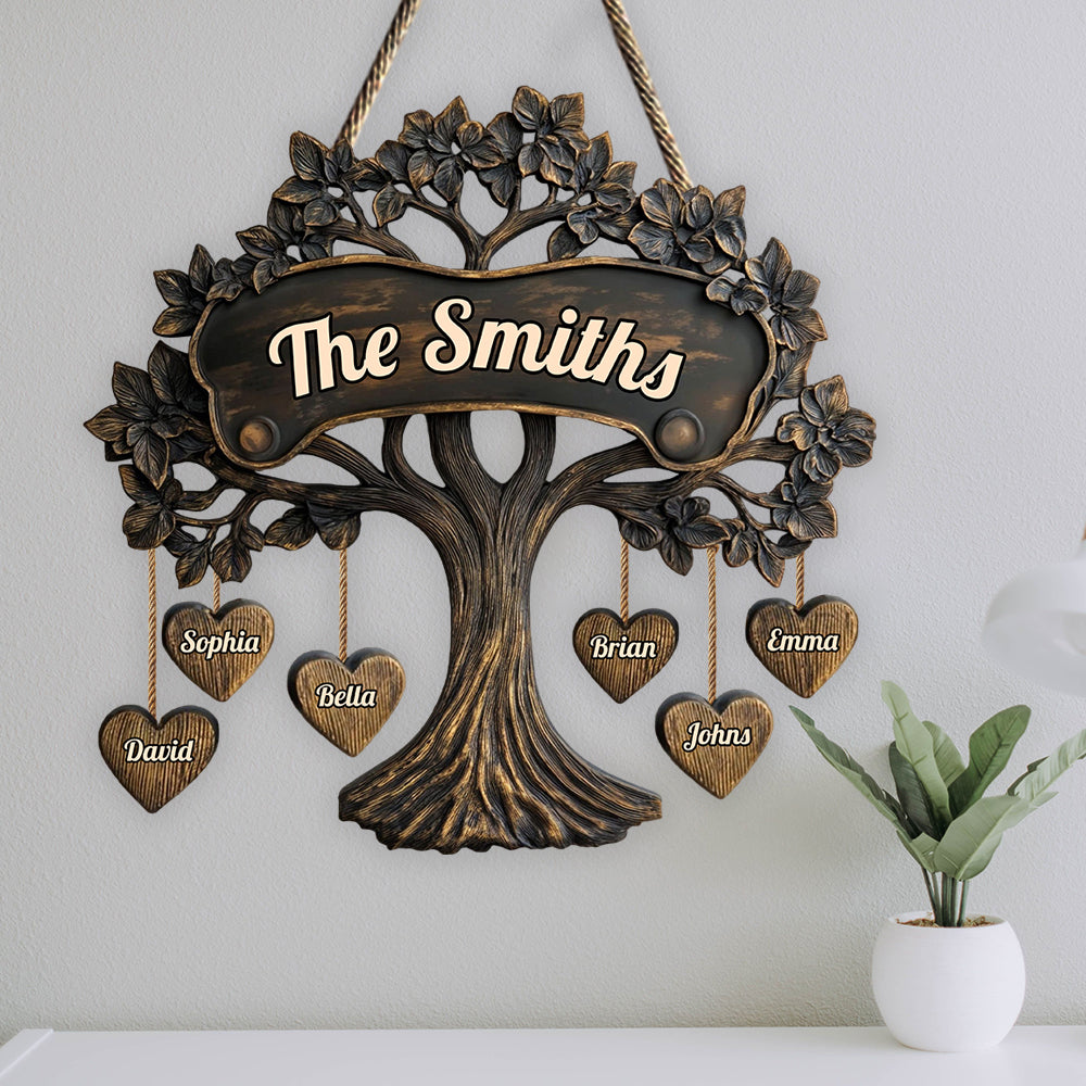 Stammbaum – Personalisiertes Familienschild aus Palettenholz