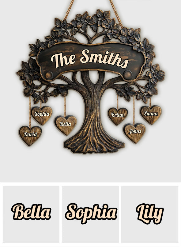 Stammbaum – Personalisiertes Familienschild aus Palettenholz