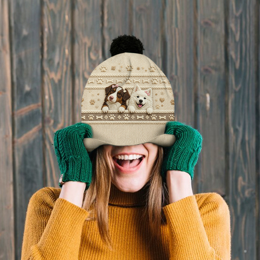 Life Is Better With Pets - Personalized Dog Beanie Hat