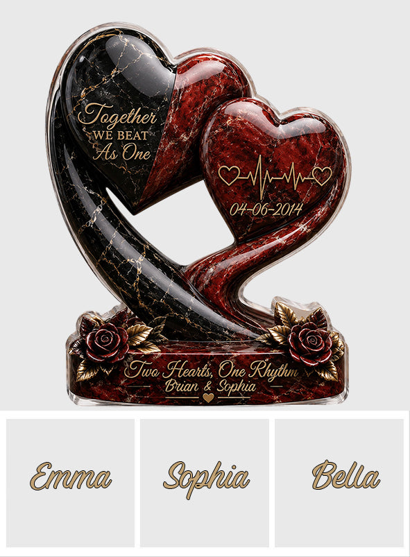 Together We Beast As One - Personalized Couple Custom Shaped Acrylic Plaque