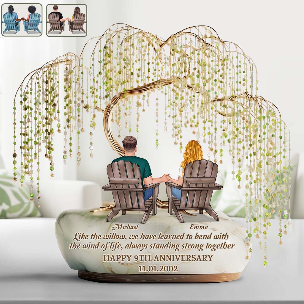Willow Tree Anniversary Gift - Personalized Couple Custom Shaped Acrylic Plaque