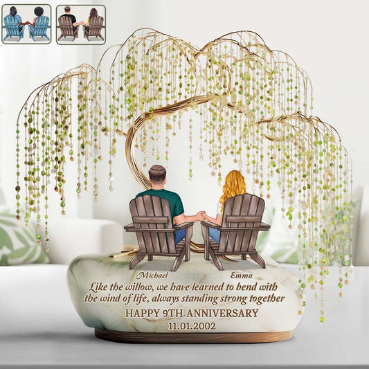 Willow Tree Anniversary Gift - Personalized Couple Custom Shaped Acrylic Plaque