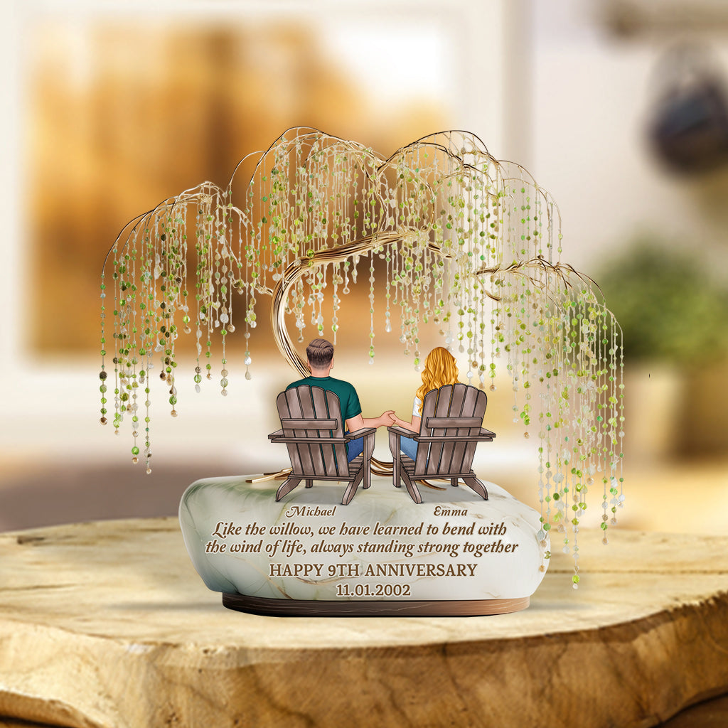 Willow Tree Anniversary Gift - Personalized Couple Custom Shaped Acrylic Plaque