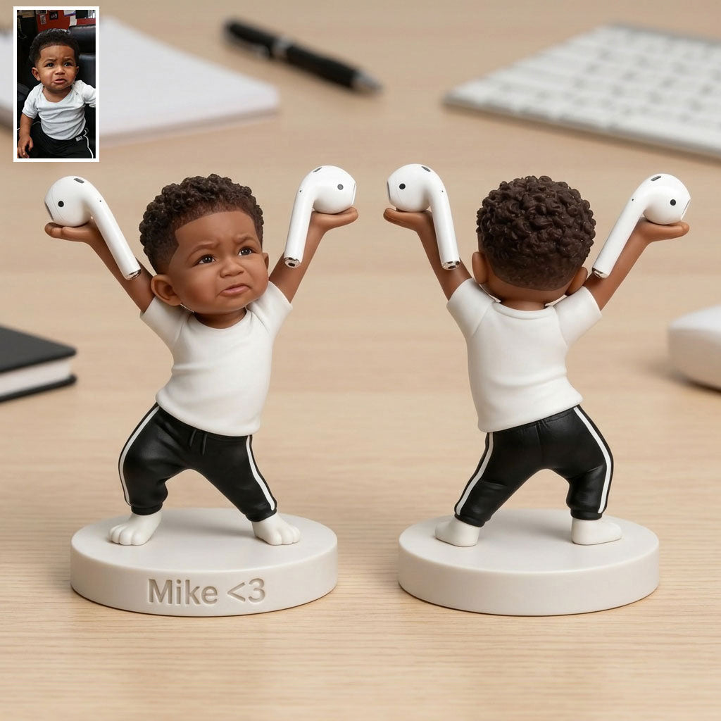Niedlicher Stift/ Bluetooth Kopfhörer Halter Schreibtisch Zubehör für Eltern - Personalisierte Kinder Premium 3D Figur