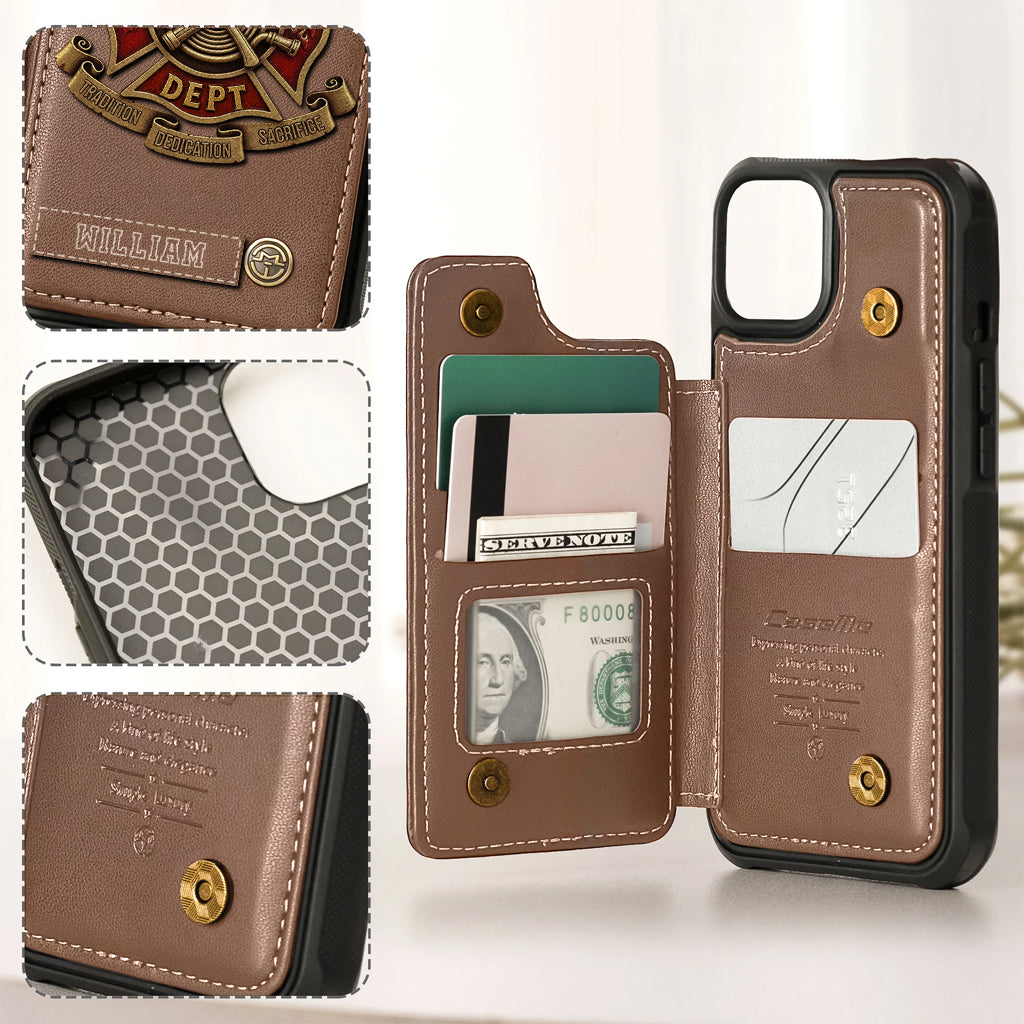 Proud Firefighter - Personalized Firefighter Wallet Phone Case